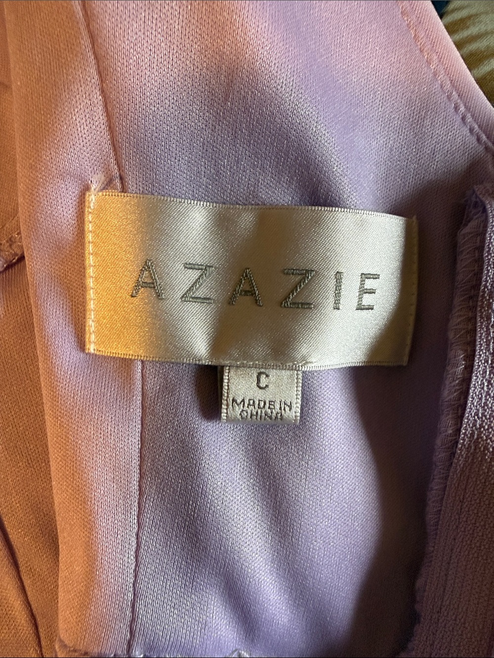 Azazie Deandra Lilac Spaghetti-Strap Gown - Picture 6 of 7